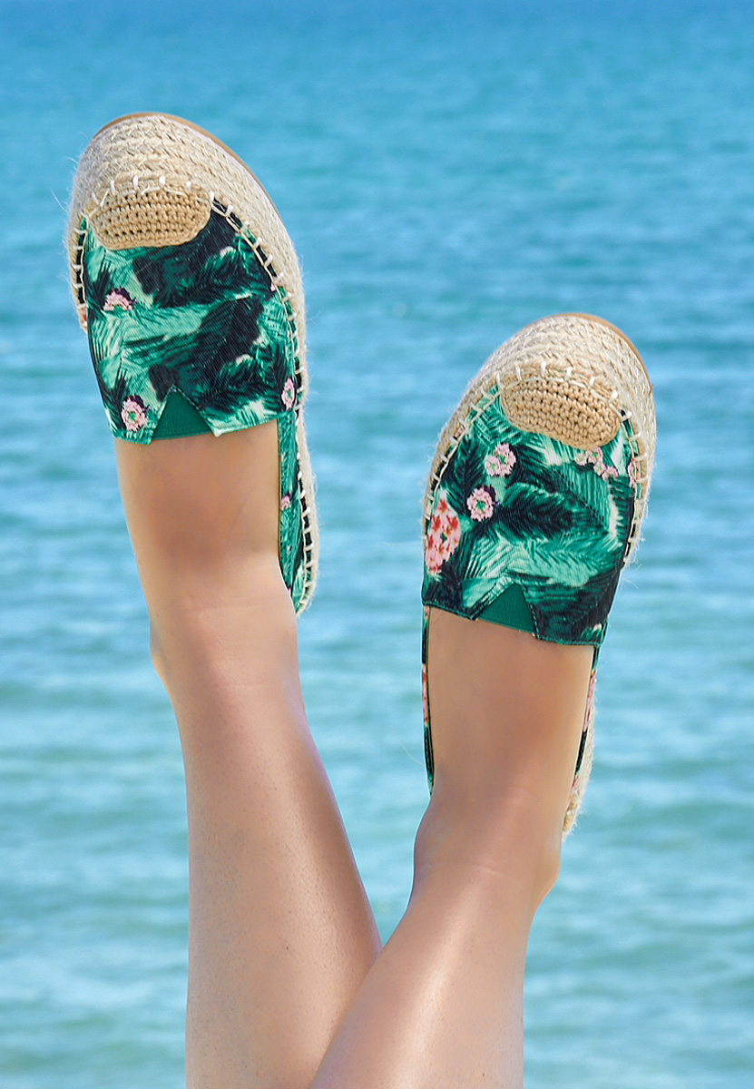 Eспадрили на платформа Laguna зелен