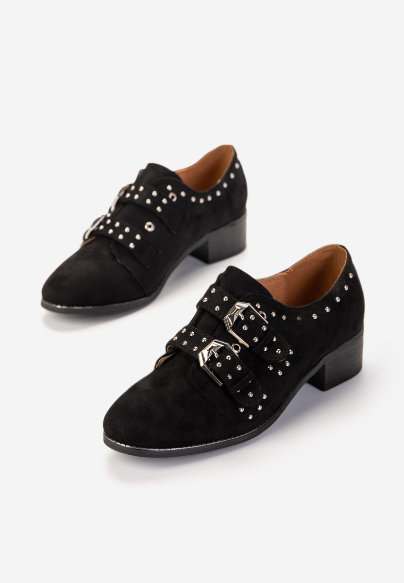 Дамски обувки с ток casual Sidonie черни