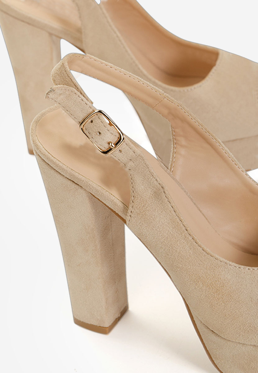 Сандали на ток бежов Laureline