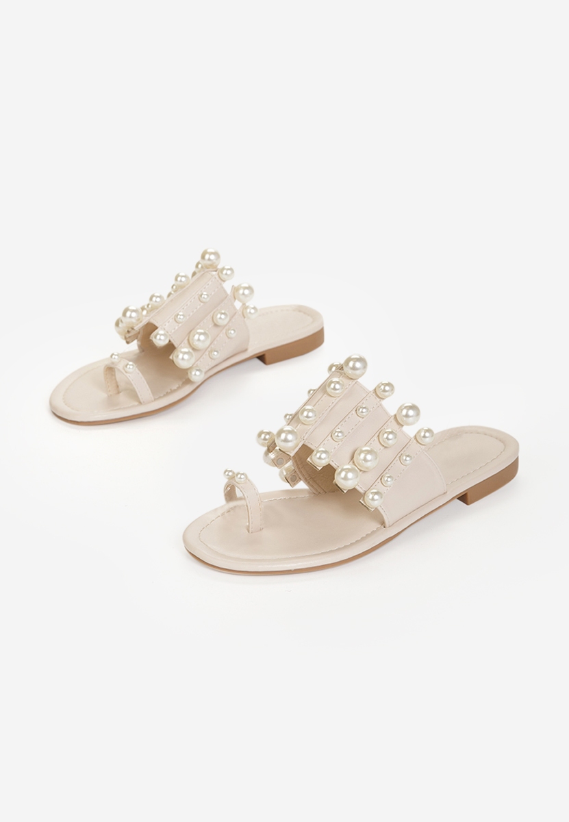 Дамски чехли Sunita бежов