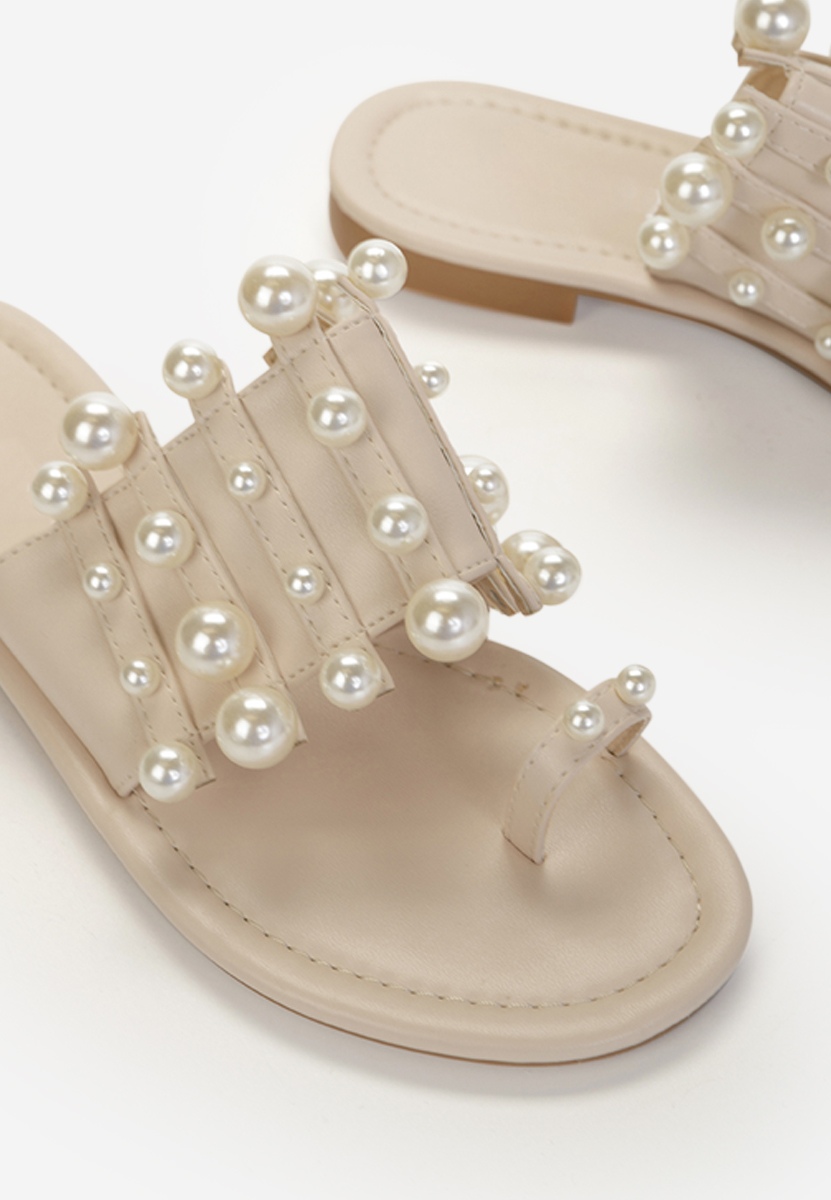 Дамски чехли Sunita бежов