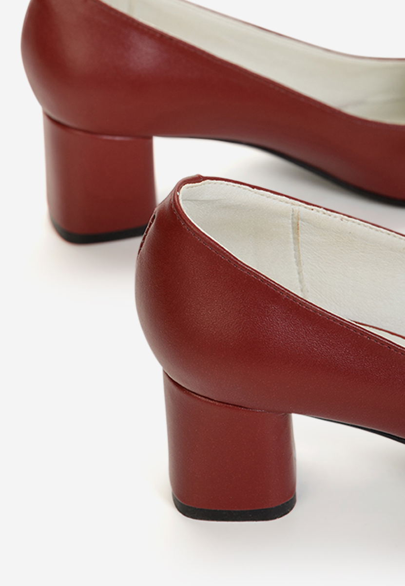 Кожени обувки Florenta червен