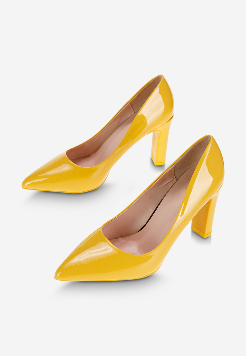 Обувки на ток Devina жълт