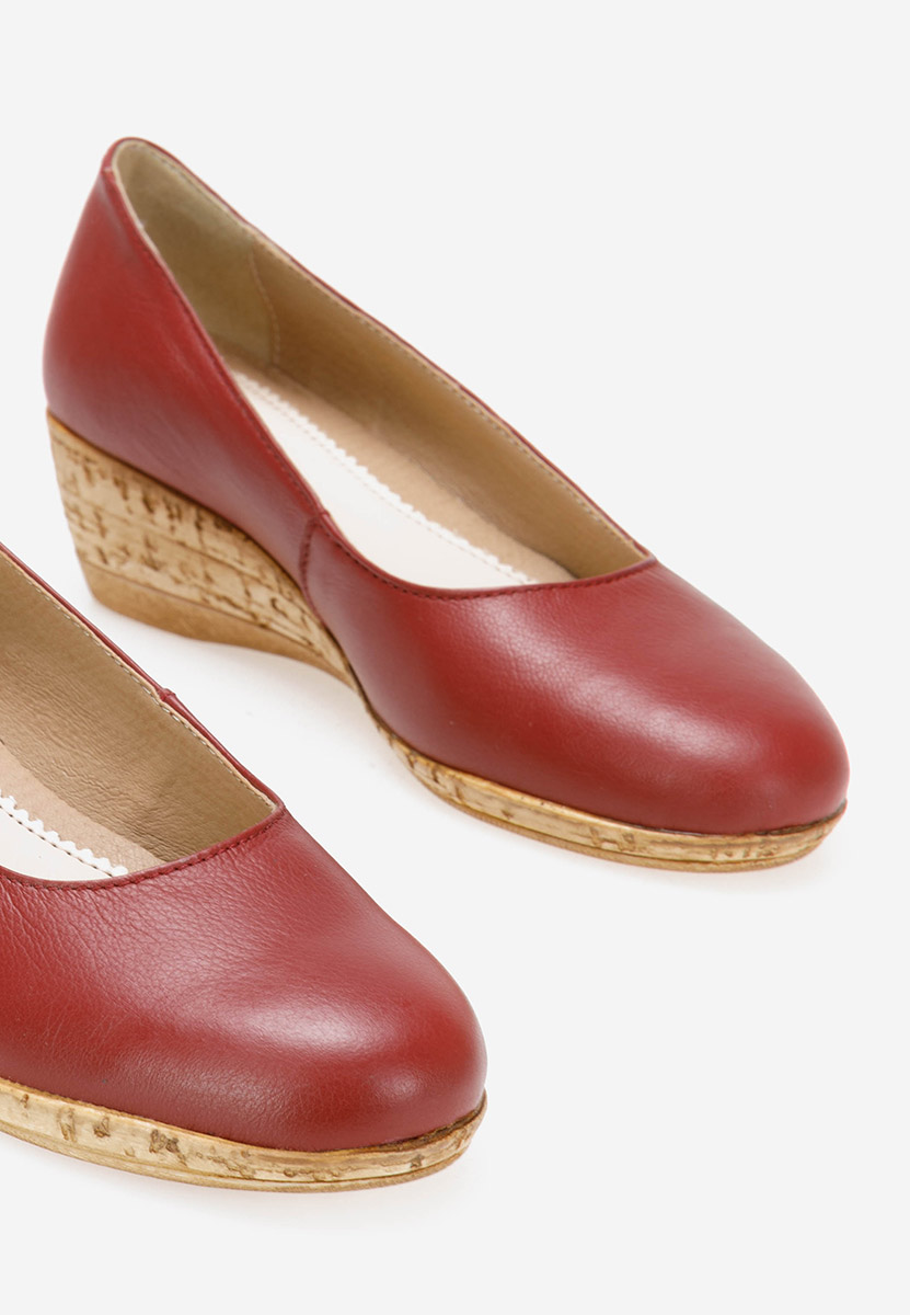 Обувки на платформа Винено червено Sonia V5