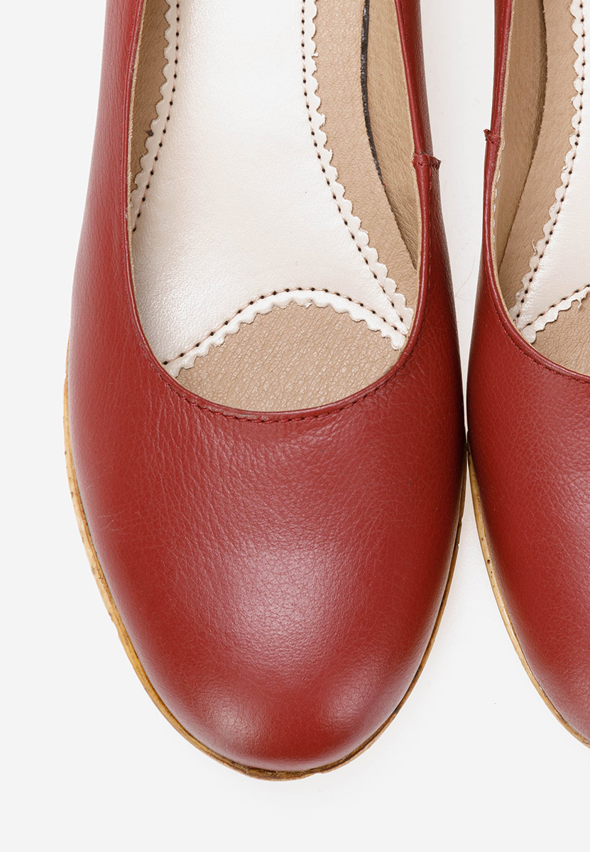 Обувки на платформа Винено червено Sonia V5