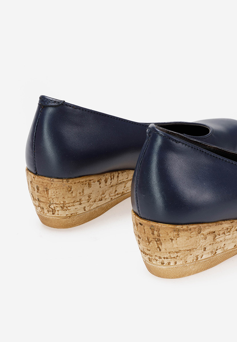 Обувки на платформа военно син Sonia V5