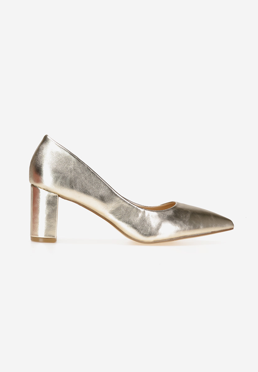 Обувки на ток златен Danza
