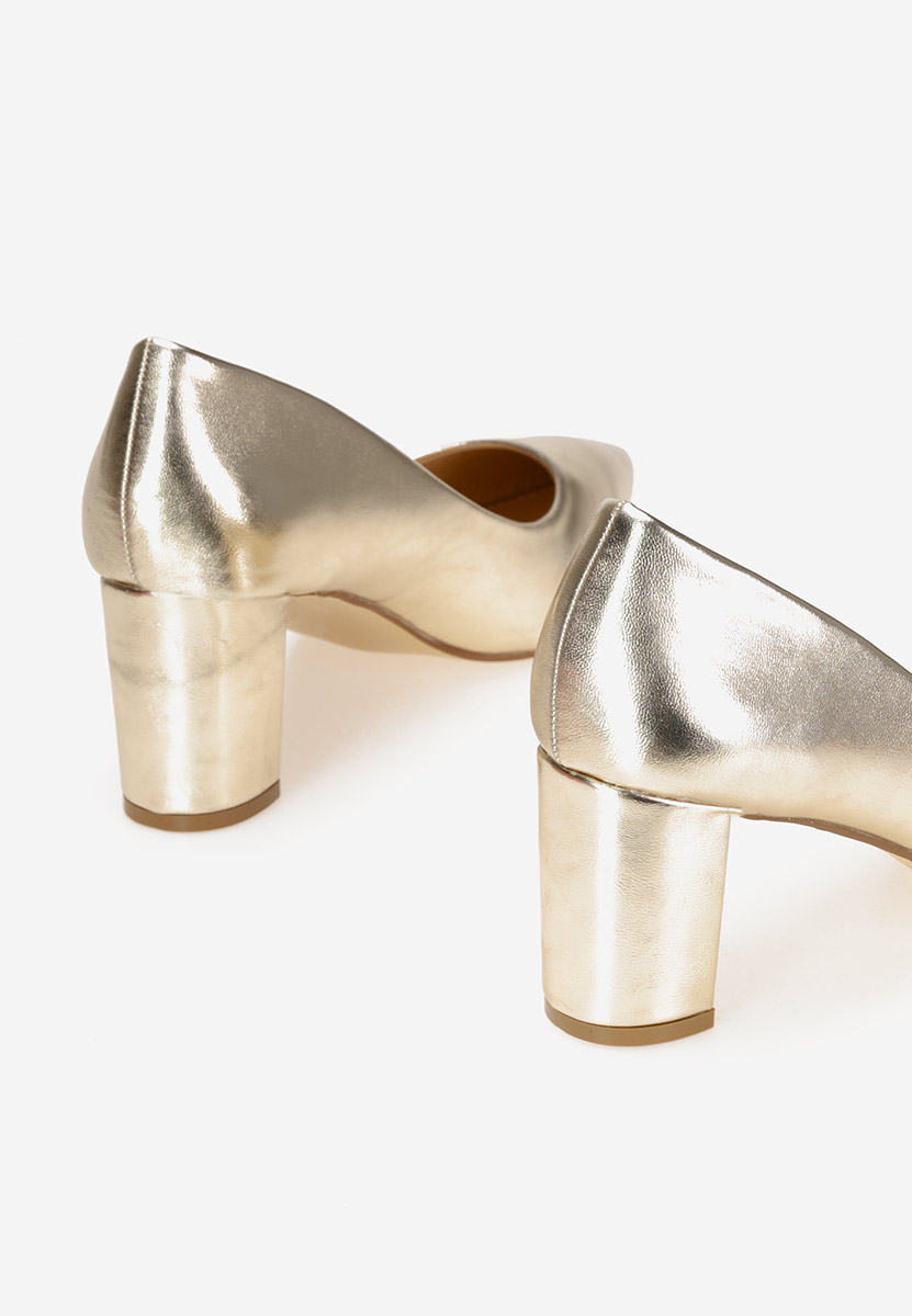 Обувки на ток златен Danza