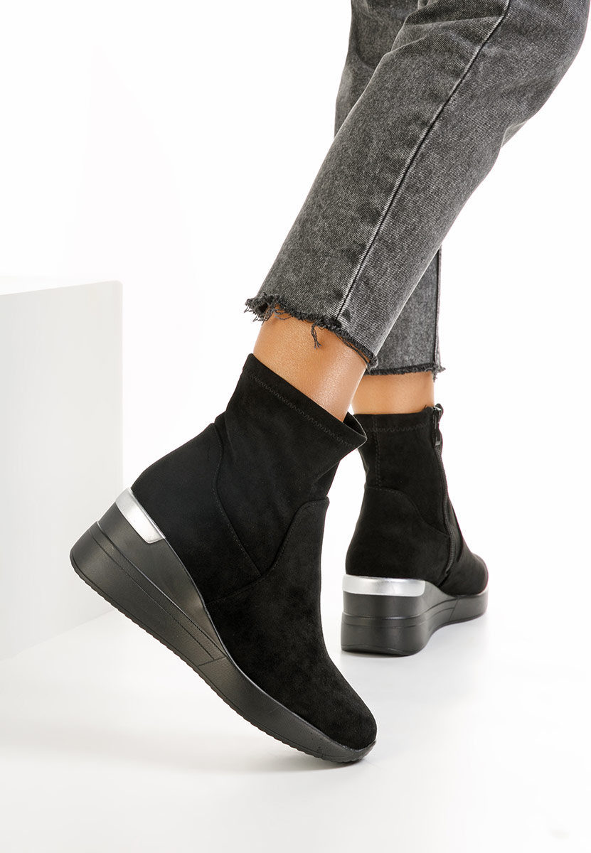 Cникърси на платформа черни Torino