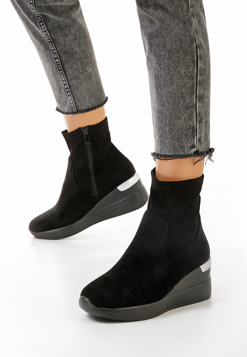 Cникърси на платформа черни Torino