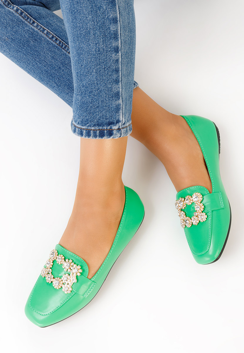 Дамски мокасини Gialla зелен