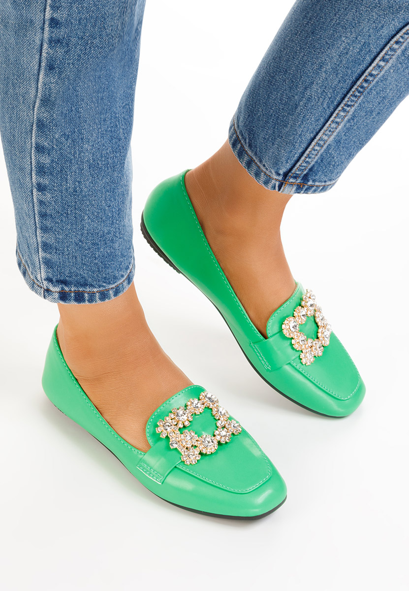 Дамски мокасини Gialla зелен