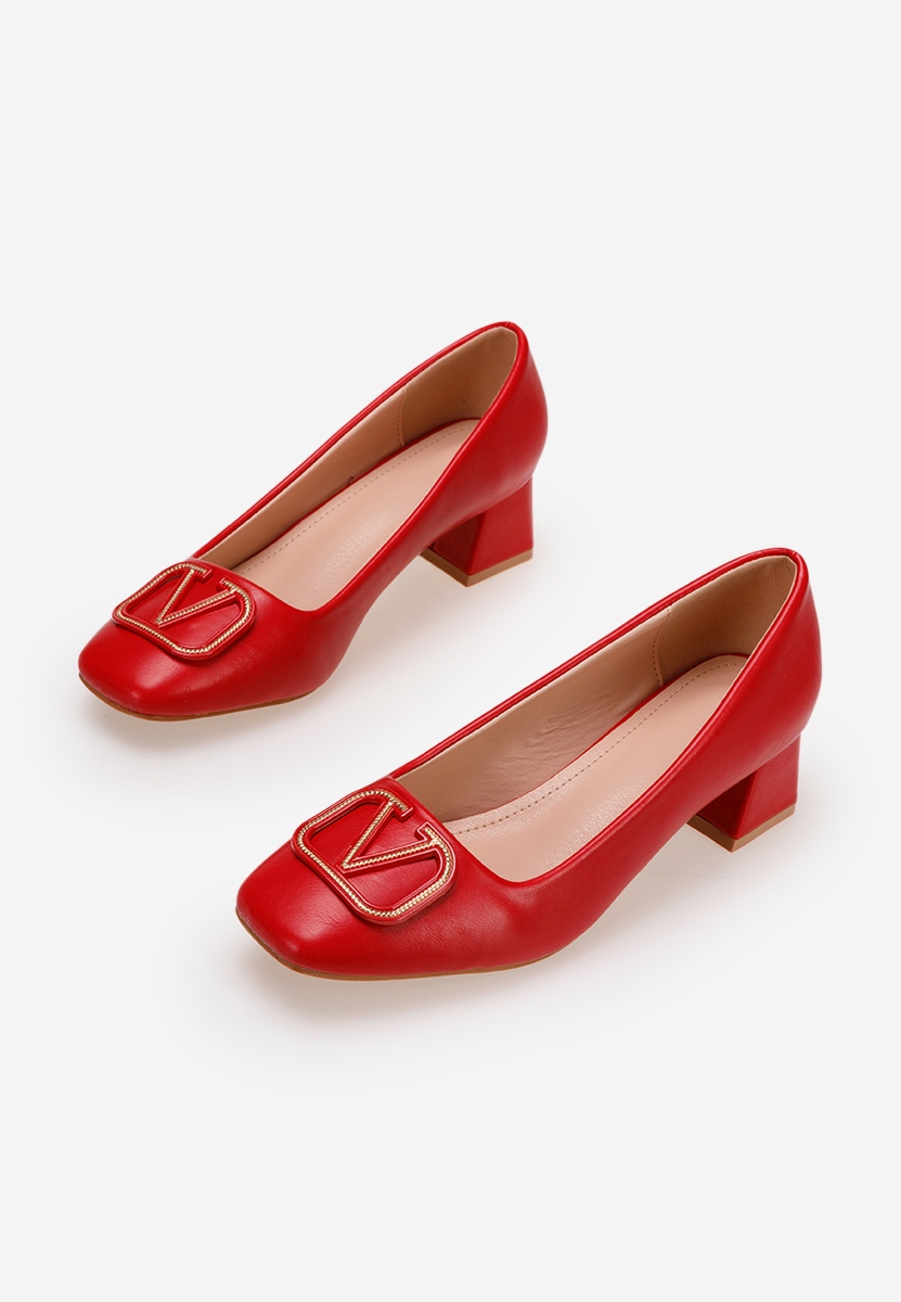 Обувки на ток CADOU 6 червен