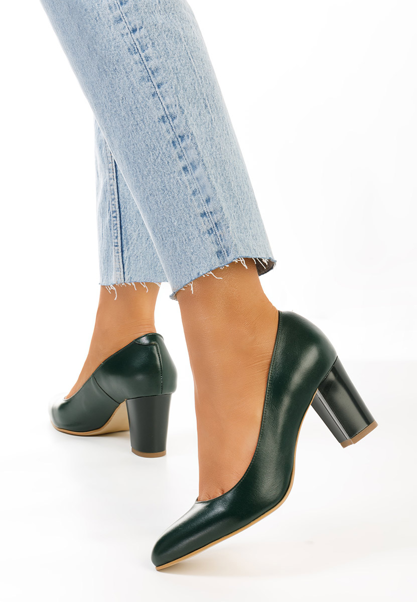 Oбувки с дебел ток Consuelo зелен