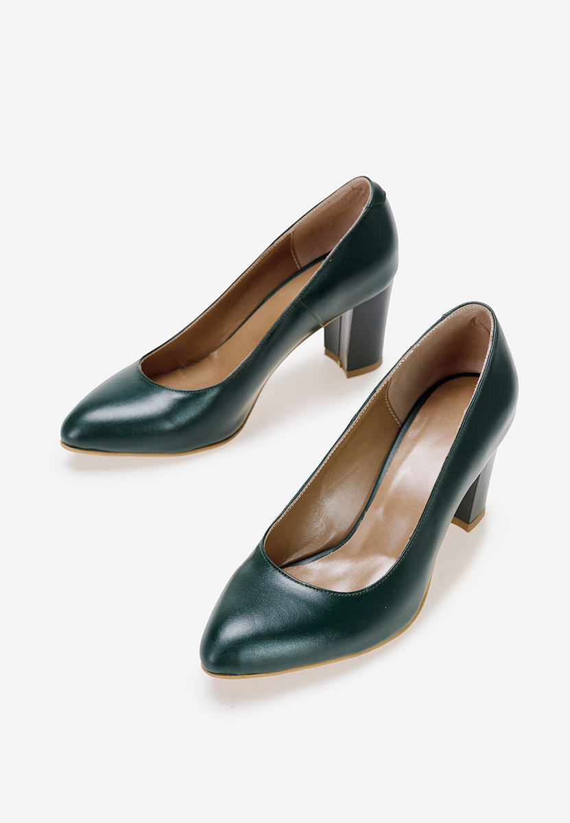 Oбувки с дебел ток Consuelo зелен