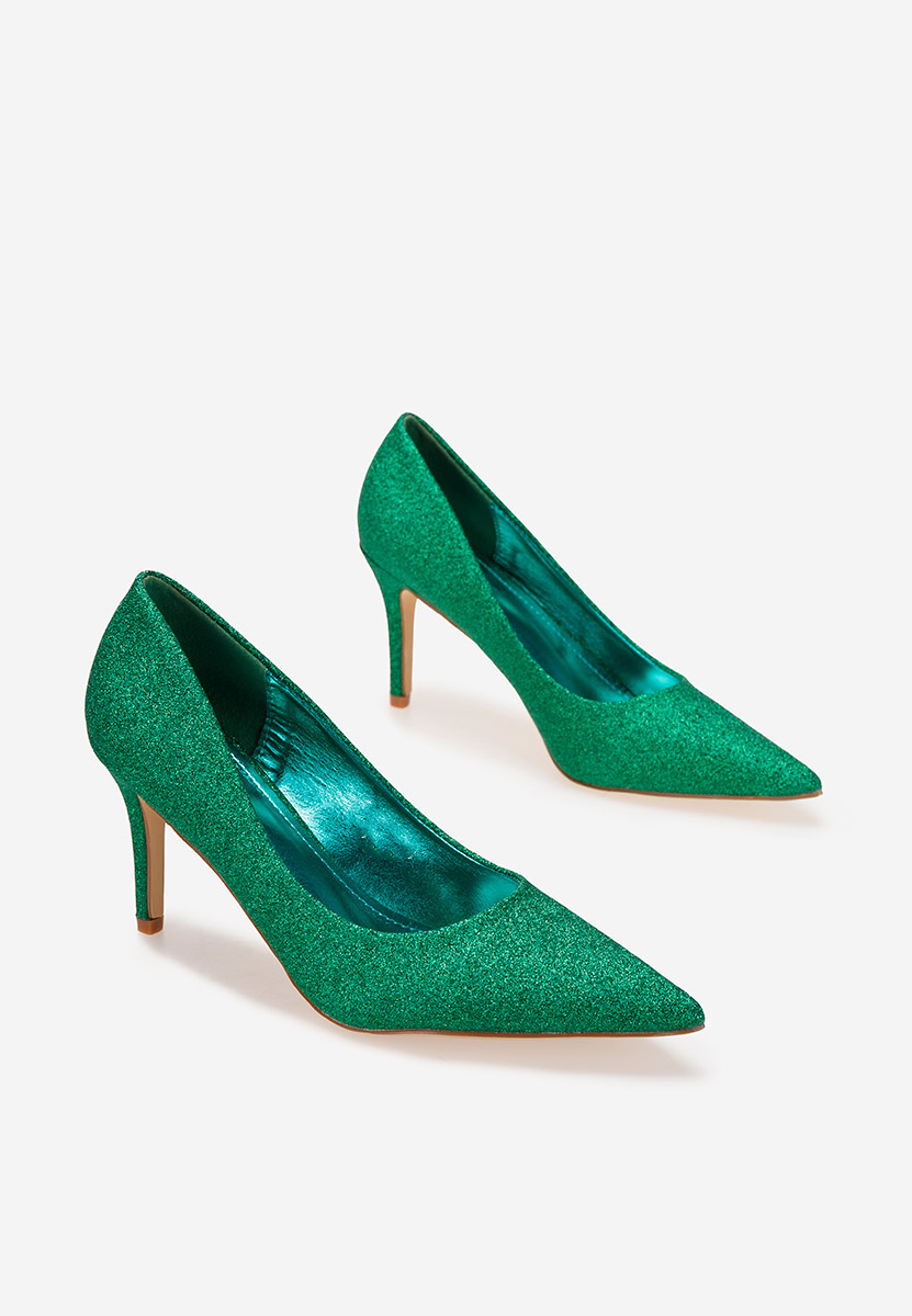 Обувки стилето Polina зелен