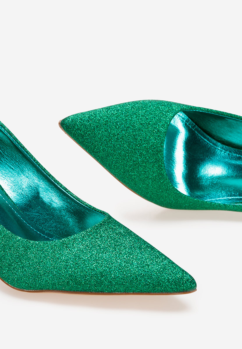 Обувки стилето Polina зелен