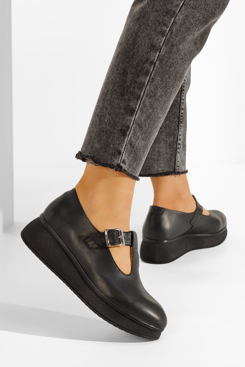 Обувки на платформа черни Gilena V2