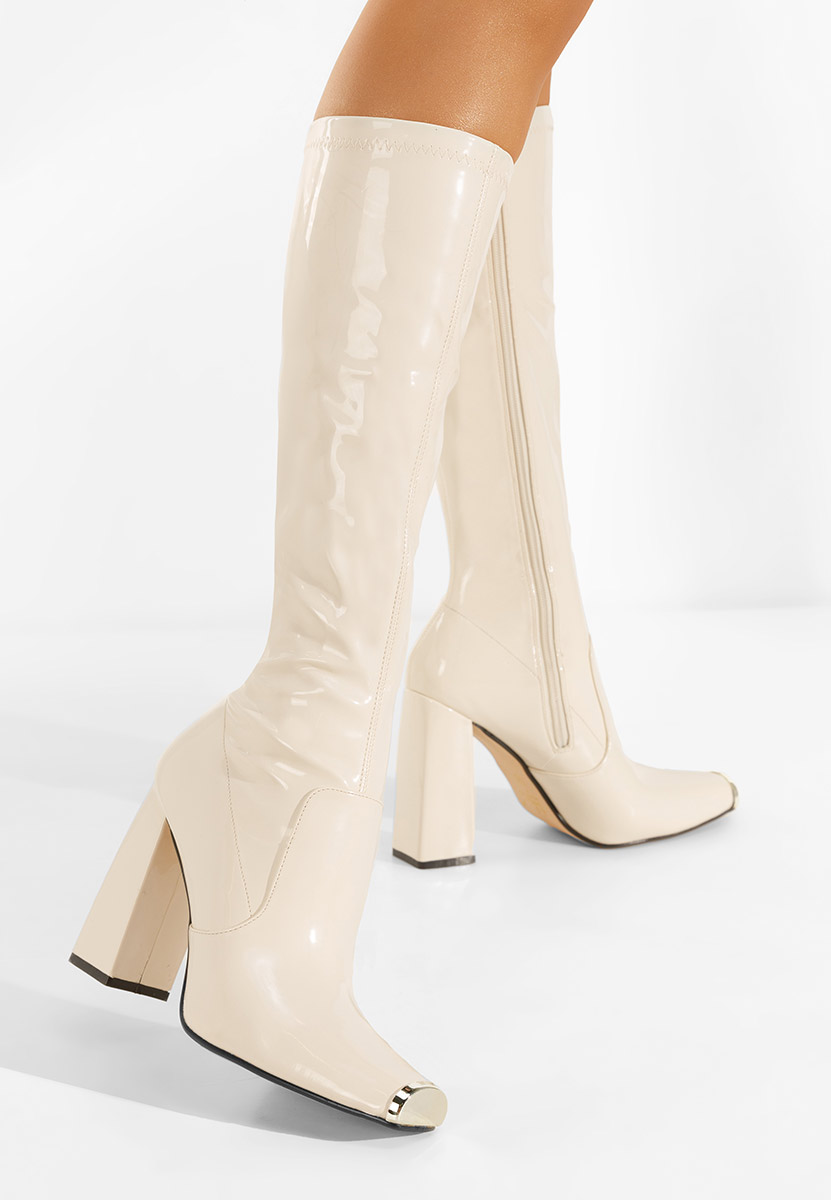 Чизми на ток Anise бежов v2