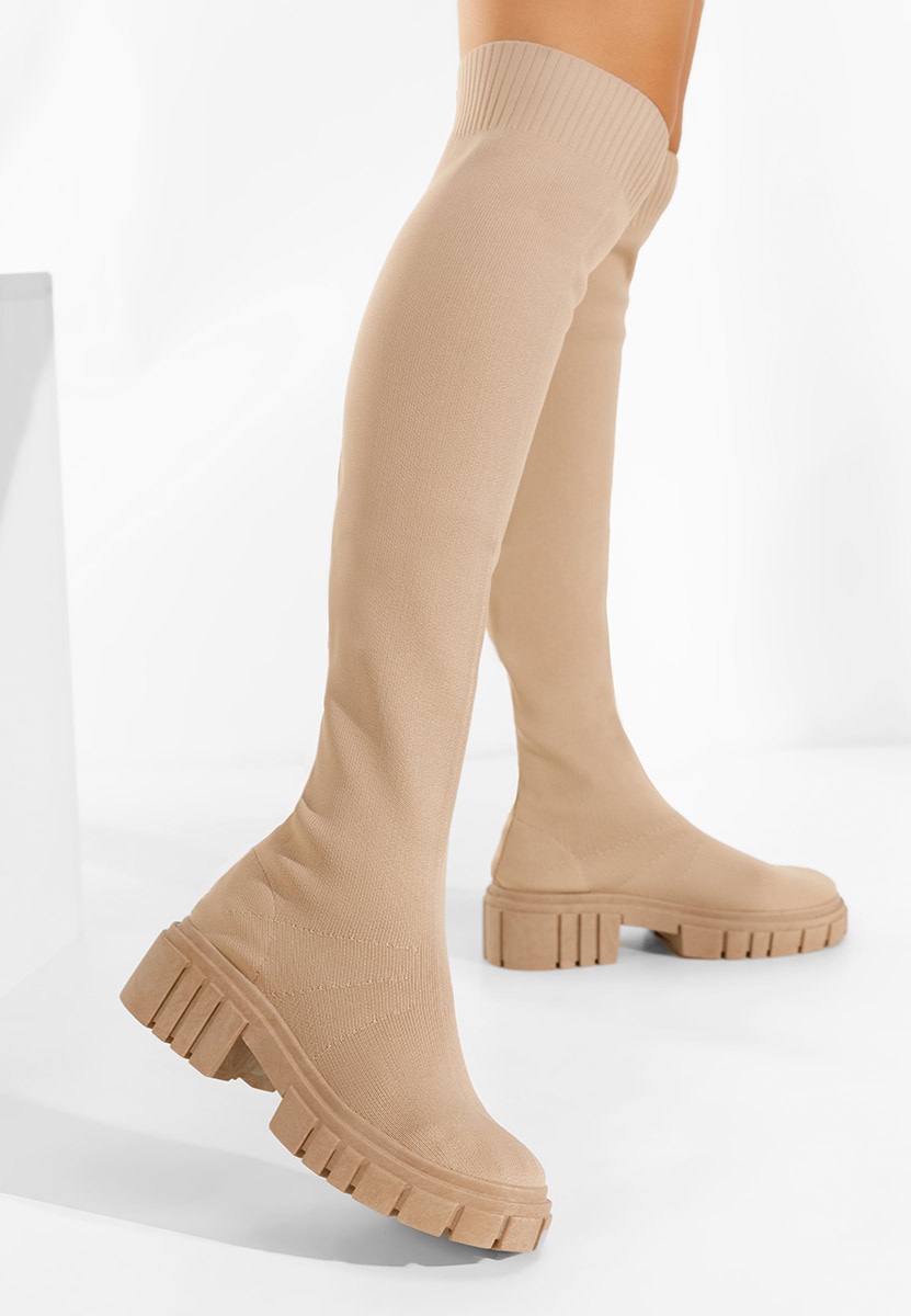 Високи ботуши Raena каки