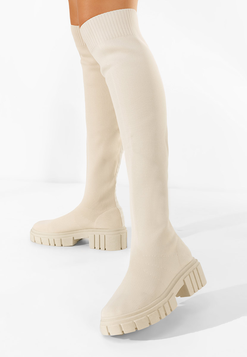 Високи ботуши Raena бежов