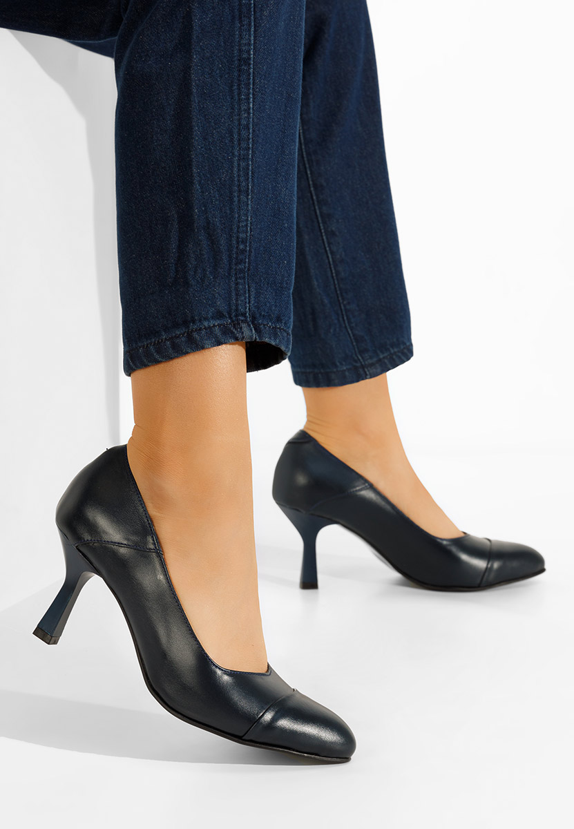 Обувки на ток Colie военно син