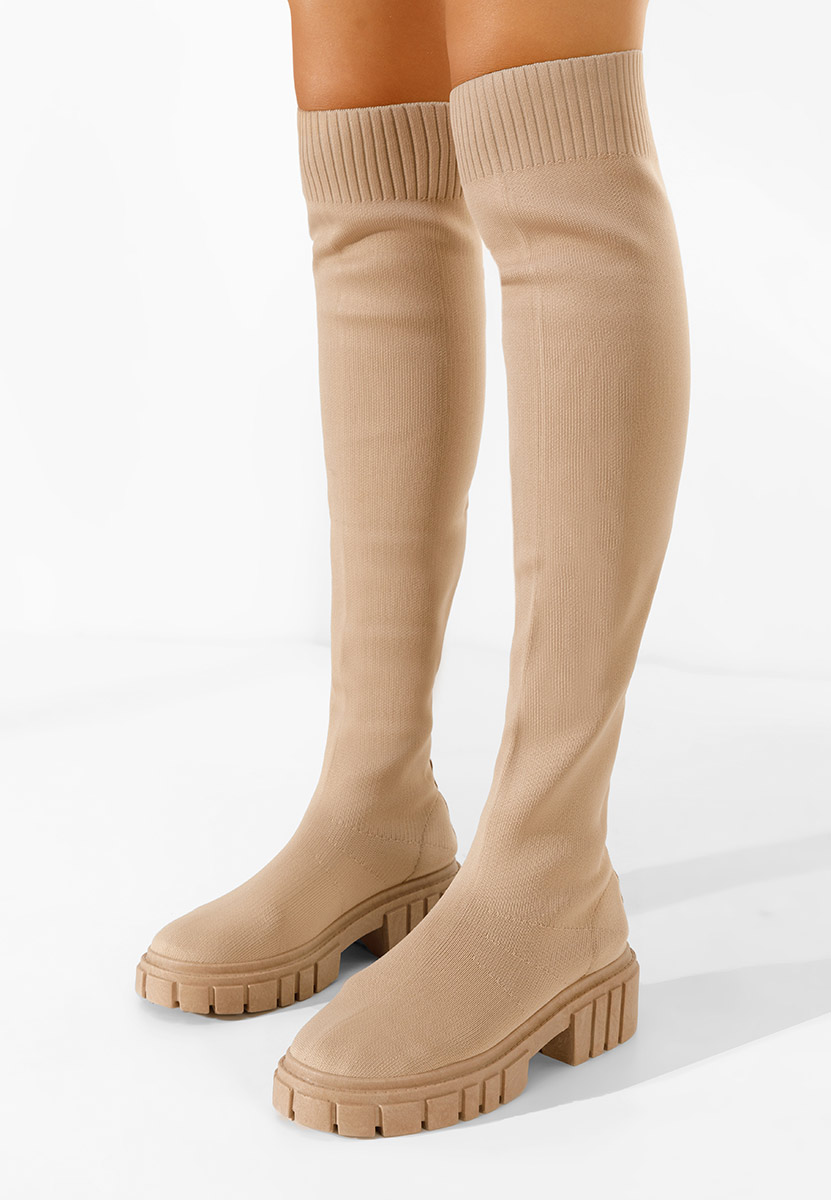 Високи ботуши Raena каки