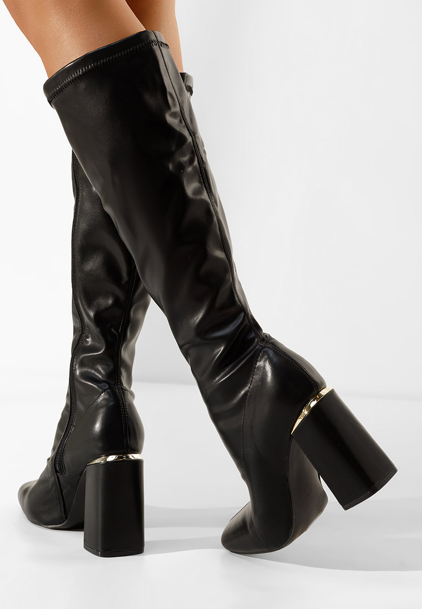 Високи ботуши Paulena черен