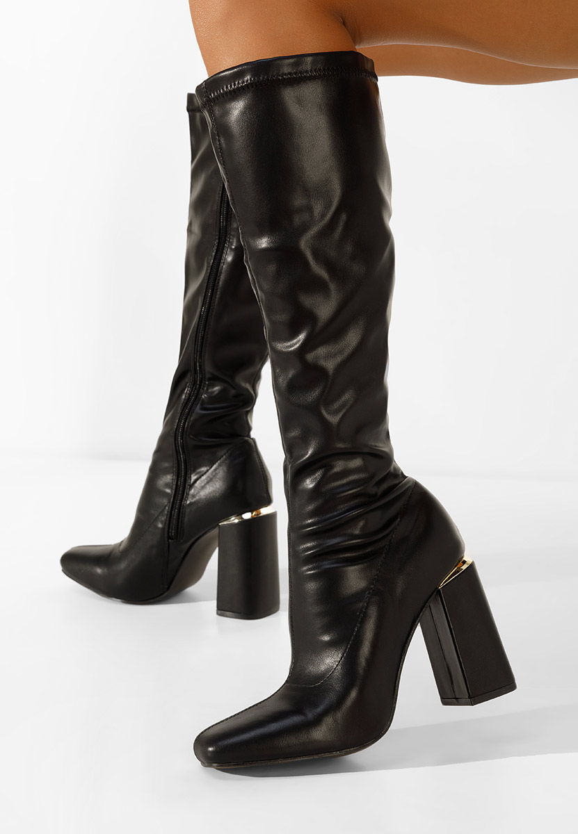 Високи ботуши Paulena черен