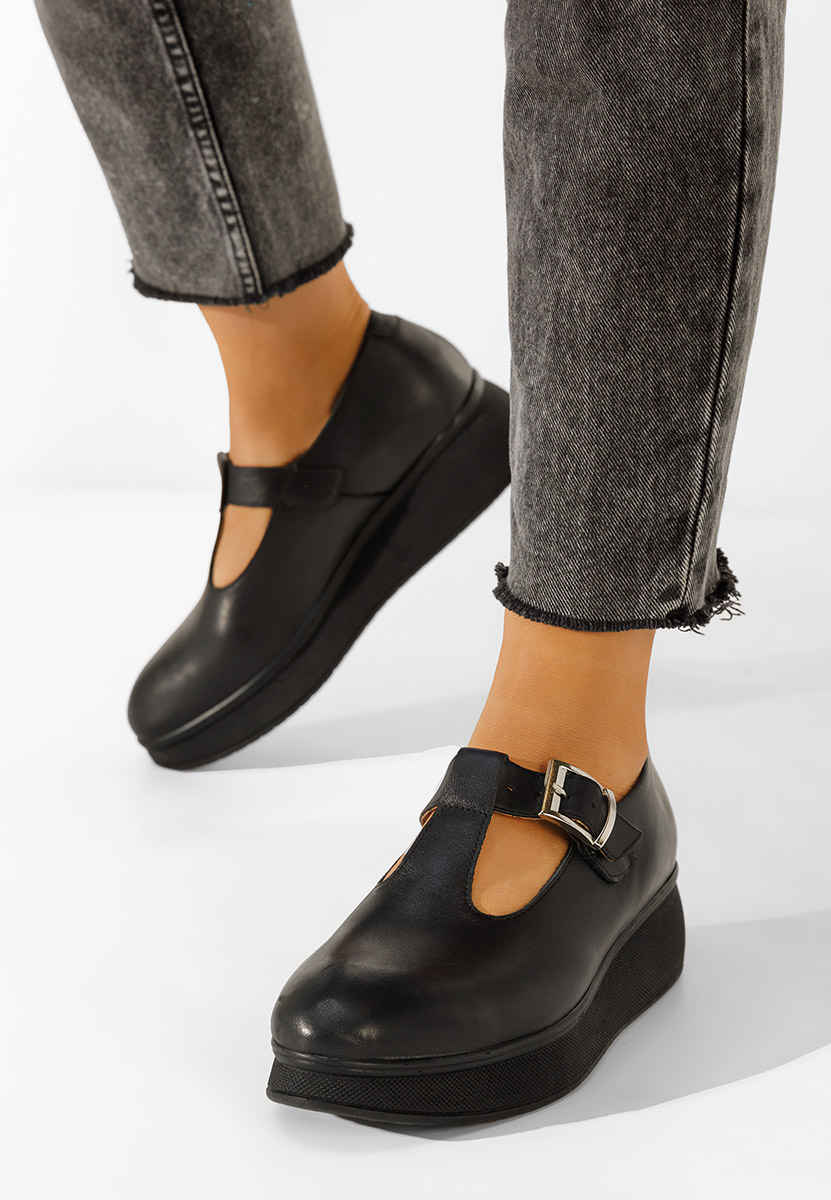 Обувки на платформа черни Gilena V2