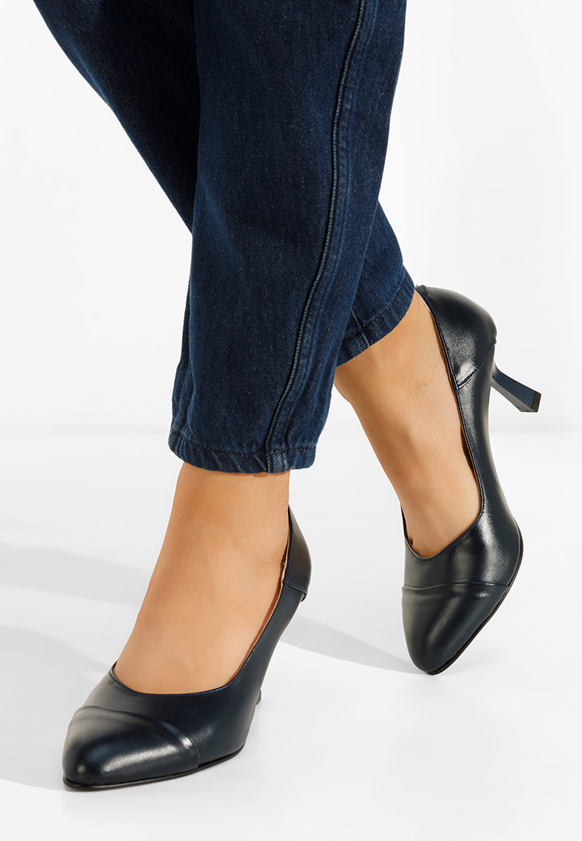 Обувки на ток Colie военно син