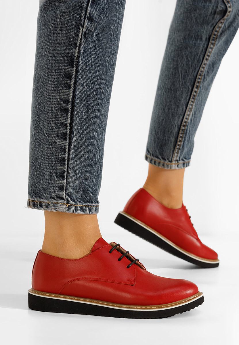 Дамски обувки derby Casilas червен