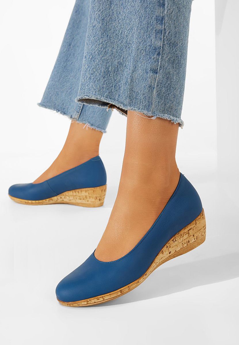 Обувки на платформа син Sonia V5
