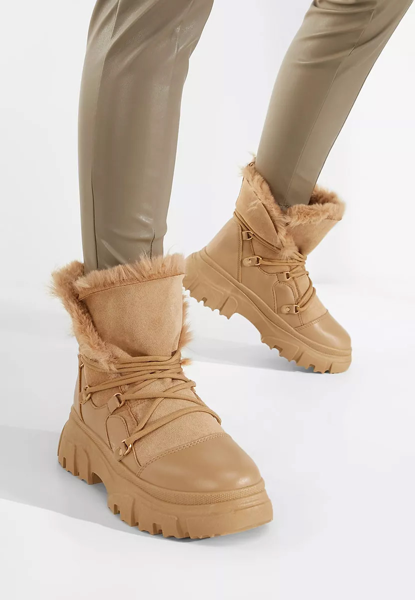 Дамски Ботинки каки Fralesia