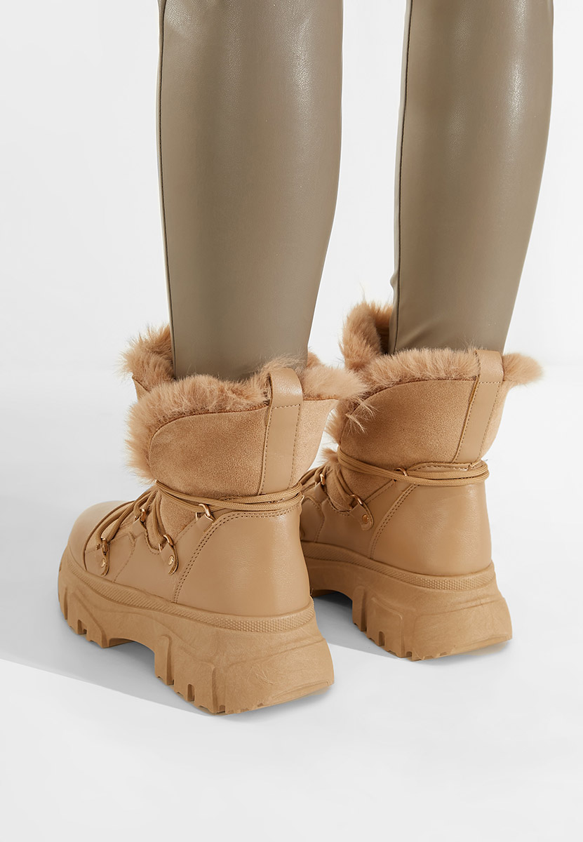 Дамски Ботинки каки Fralesia