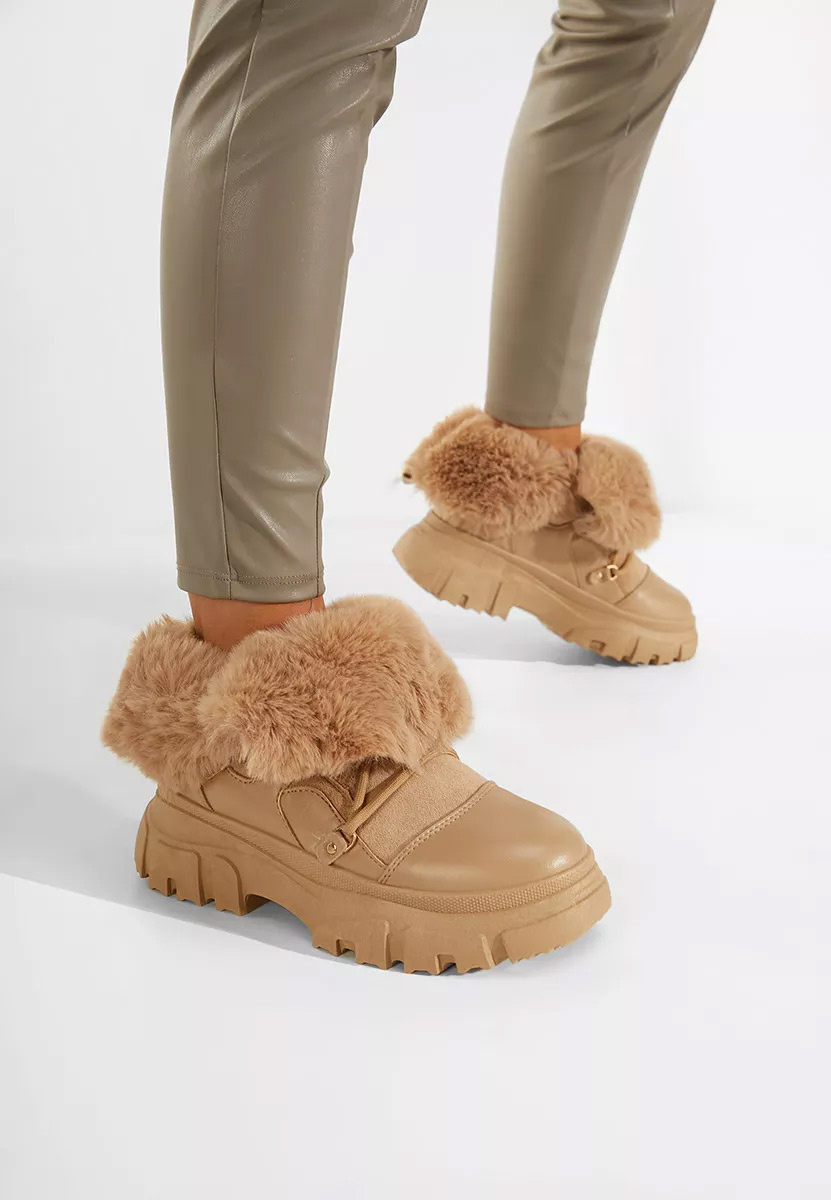 Дамски Ботинки каки Fralesia