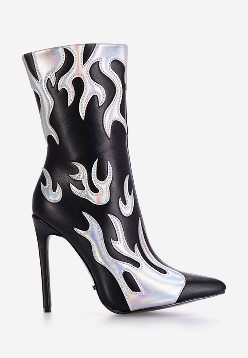 Боти на висок ток черен Maia