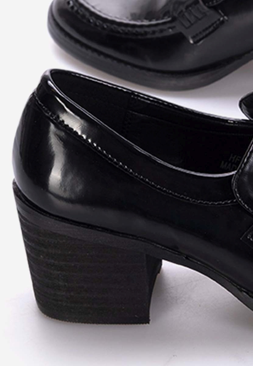 Дамски мокасини на ток Tandil черни