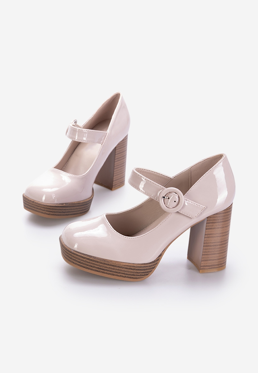 Oбувки на ток телесен цвят Gabia