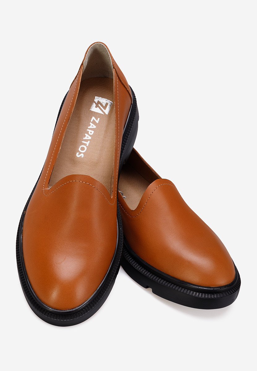 Ежедневни обувки естествена кожа камел Manara