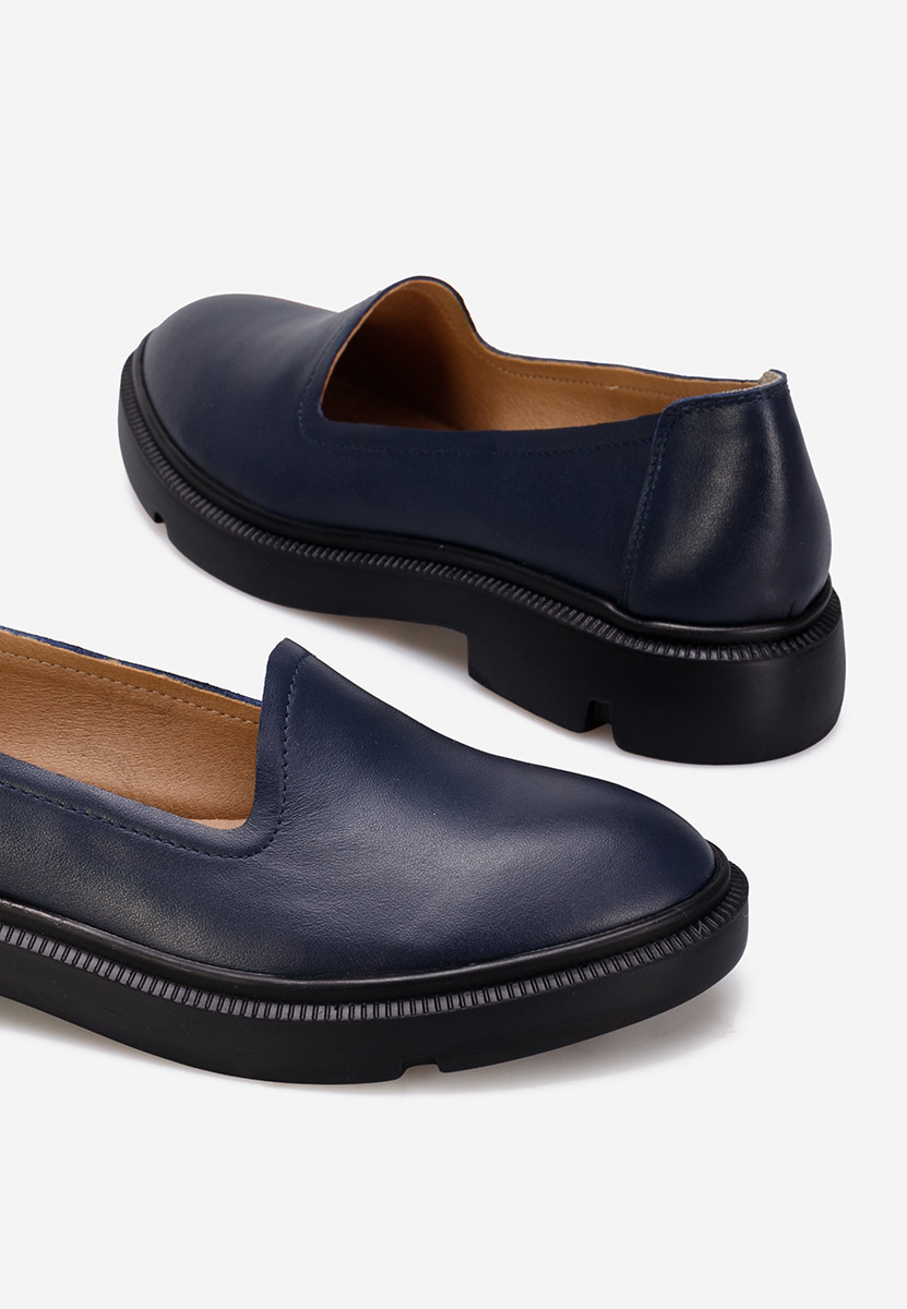 Ежедневни обувки естествена кожа военно син Manara