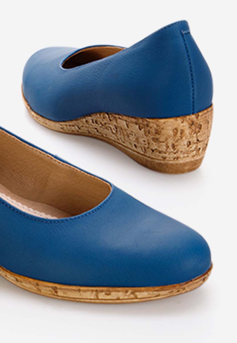 Обувки на платформа син Sonia V5