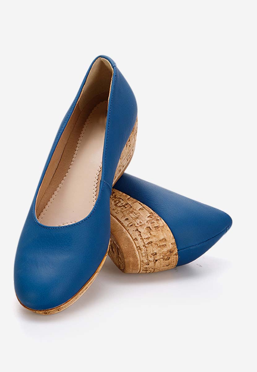 Обувки на платформа син Sonia V5