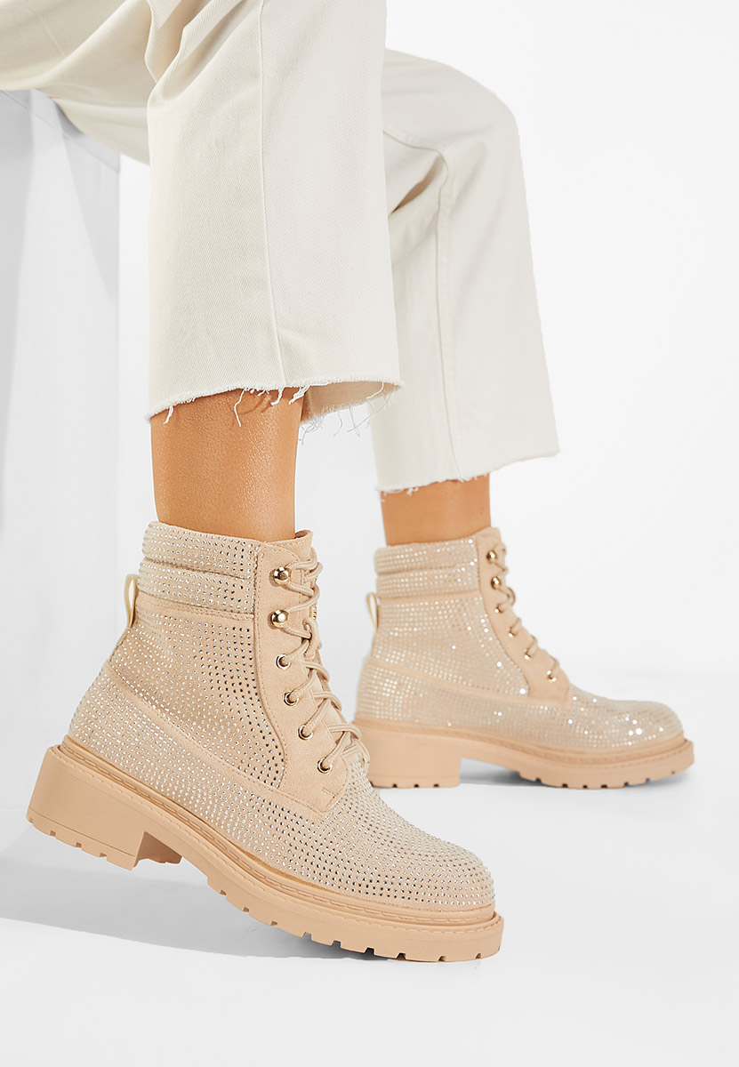 Дамски Ботинки бежов Preta