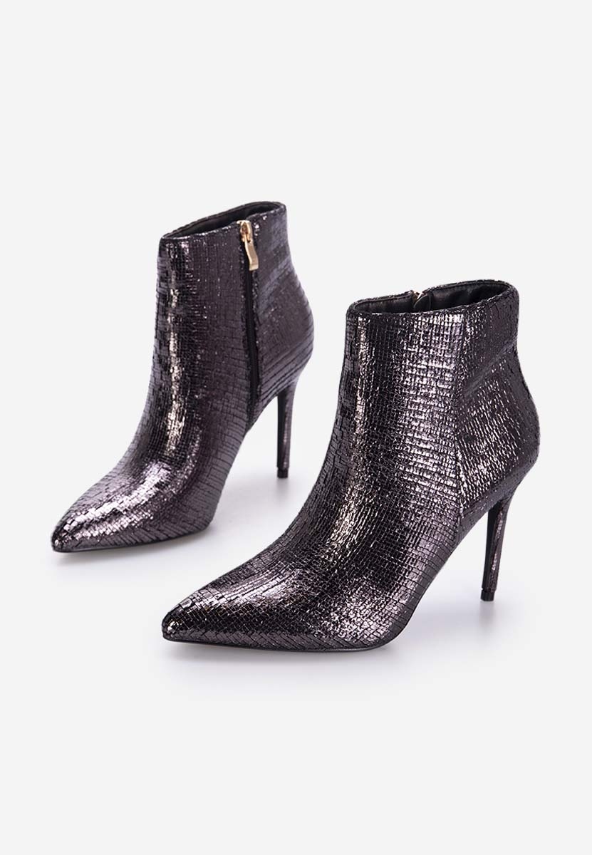 Боти на висок ток сив Zarate