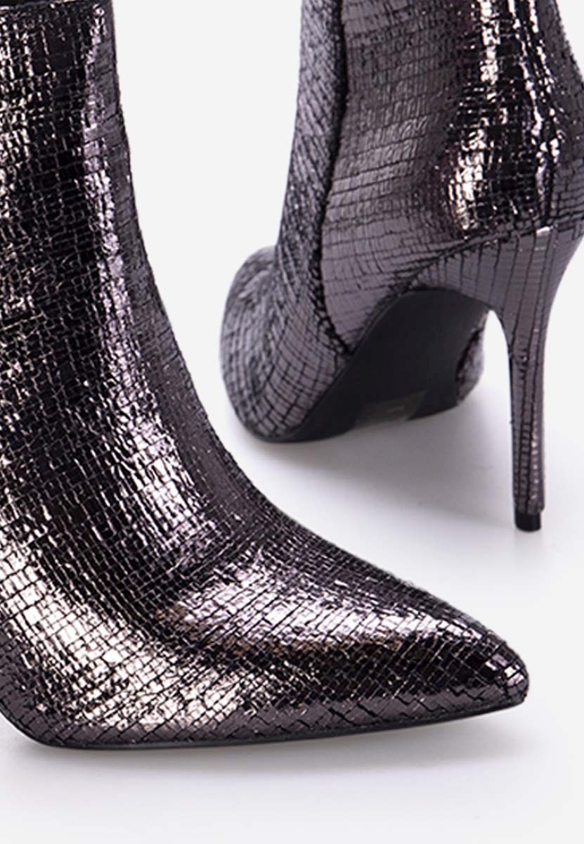 Боти на висок ток сив Zarate