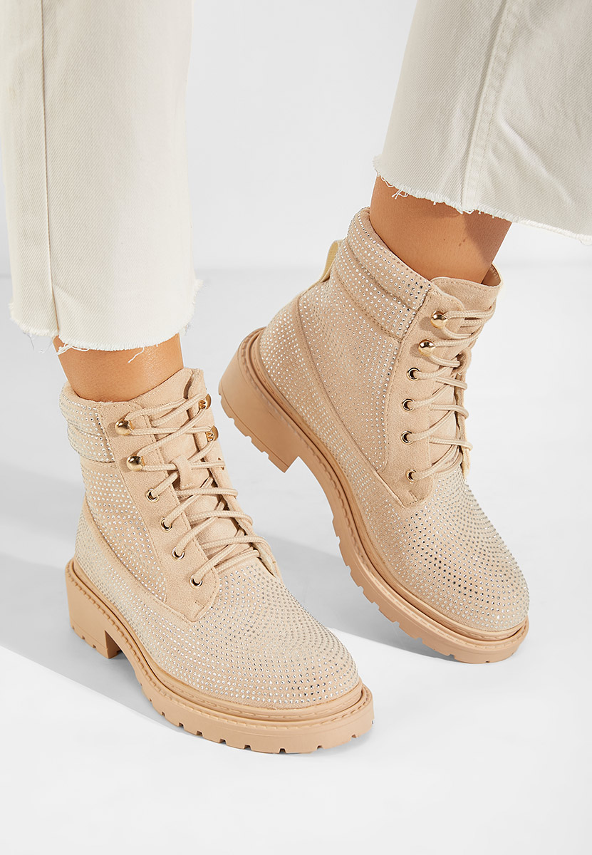 Дамски Ботинки бежов Preta