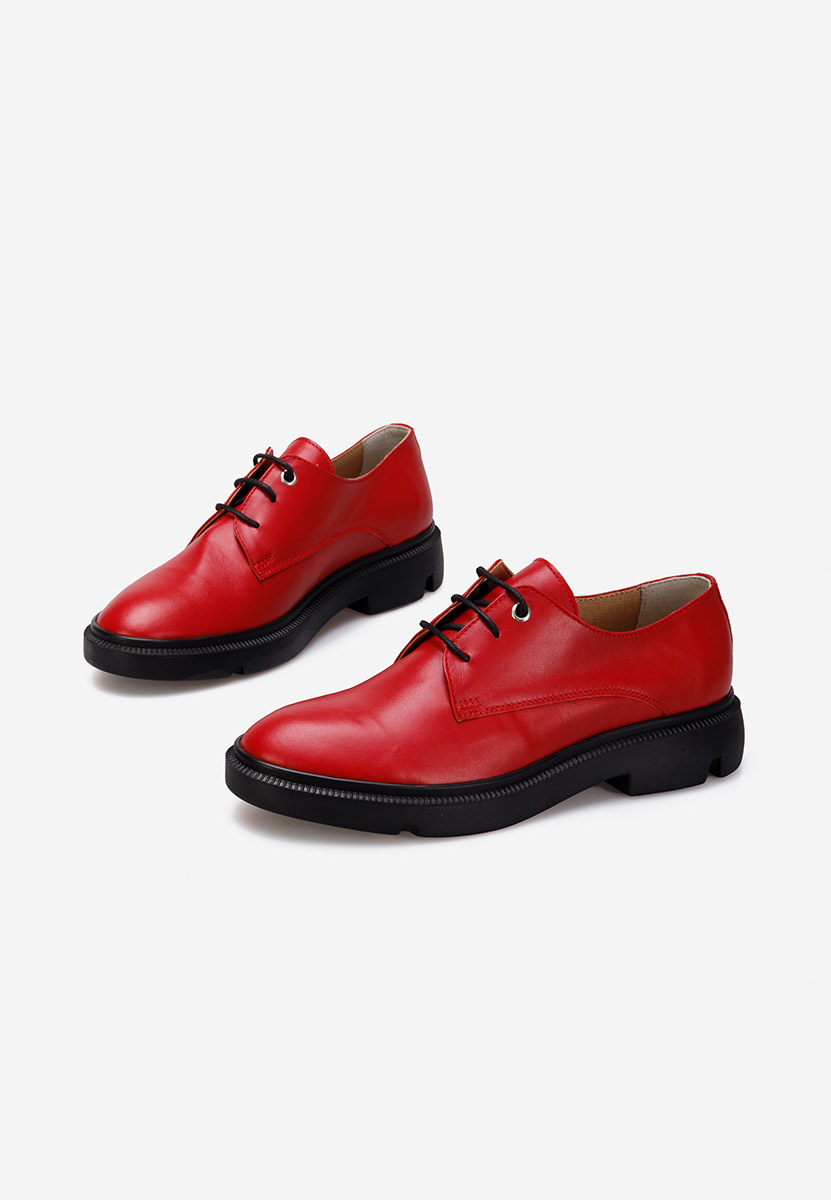 Дамски обувки derby червен Pelado