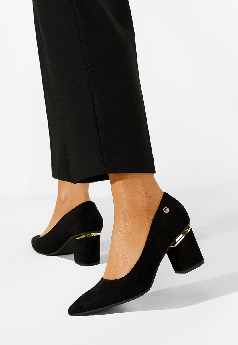 Обувки на ток черни Nelia V2