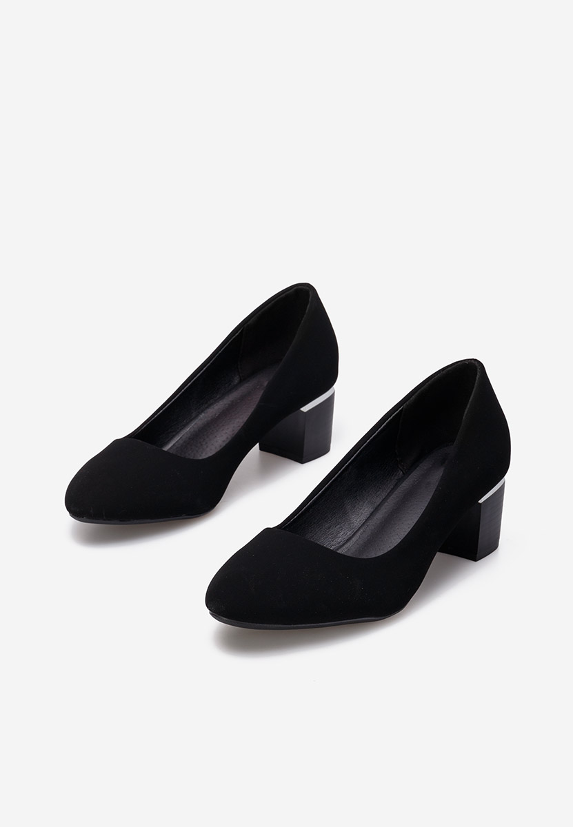 Дамски обувки с ток cu to gros Alzira черни